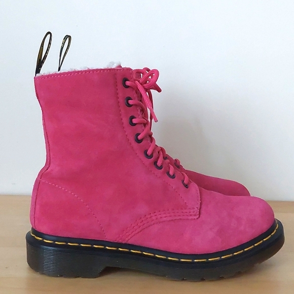 Dr. Martens Serena pink suede leather boots - Picture 3 of 16